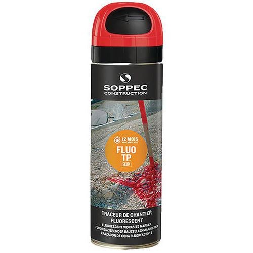 SPRAY MARCATORE FLUORESCENTE colore ROSSO FLUO -conf. 12 pz